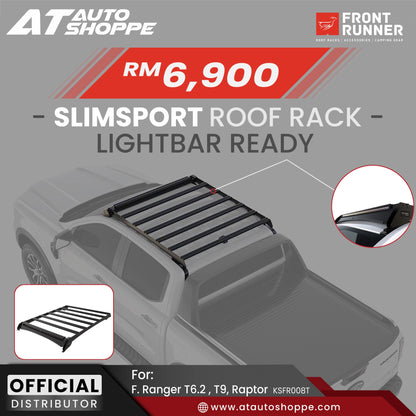 Front Runner Slimsport Roof Rack Kit For Ford Ranger Next Gen T9 XL XLT Wildtrak Raptor (2022-CURRENT) (KSFR008T)