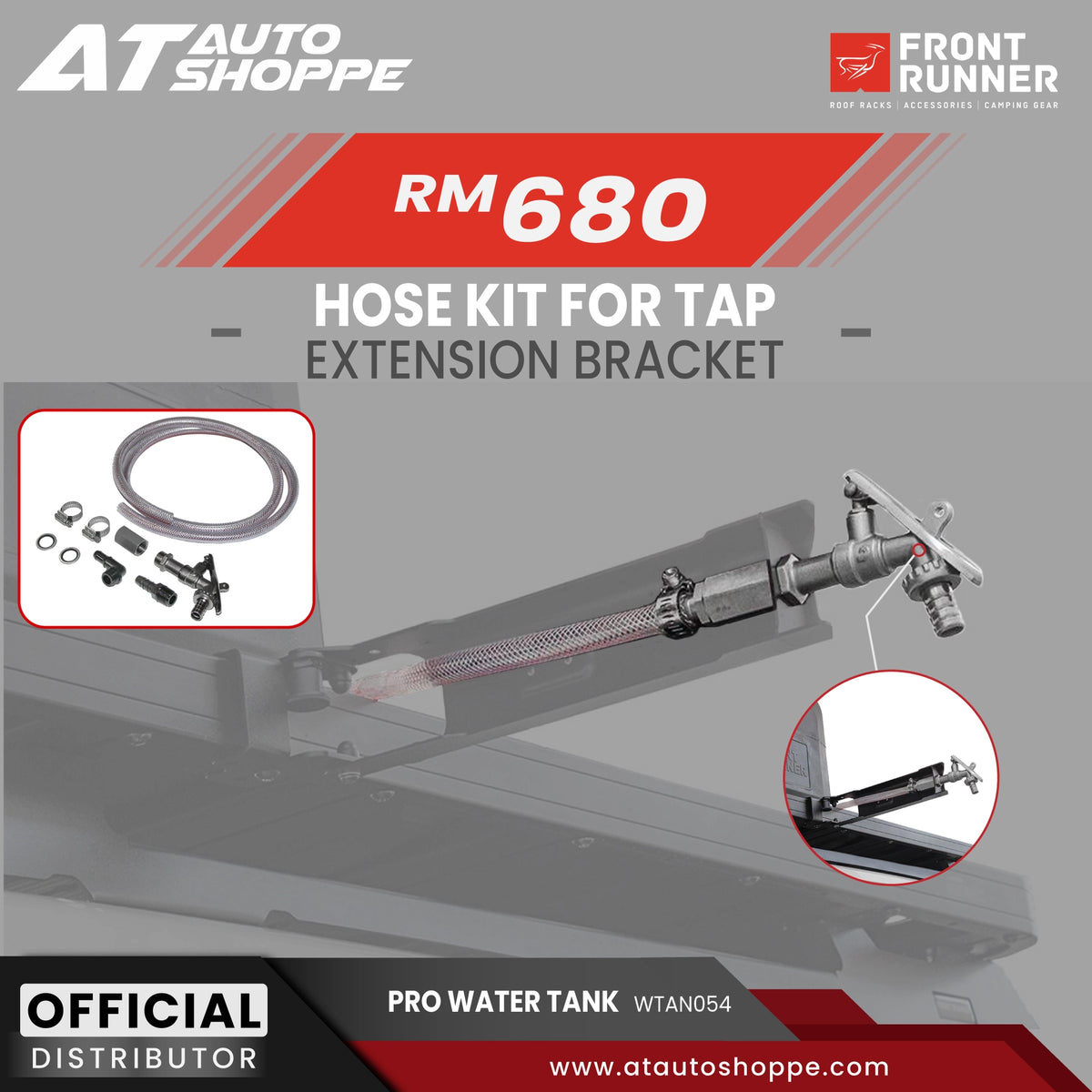 Front Runner Hose Kit For Tap Extension Bracket (WTAN054)