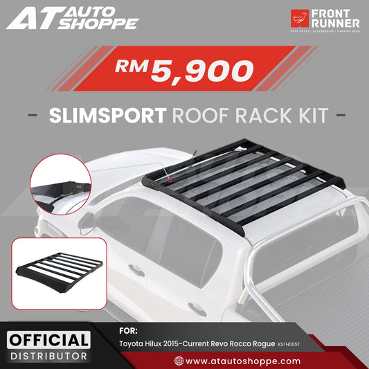 Front Runner Slimsport Roof Rack Kit For Toyota Hilux (2015-Current) Revo Rocco Rogue (KSTH005T)
