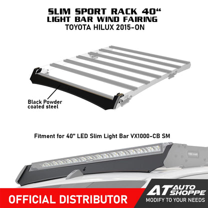 Front Runner Toyota Hilux (2015-CURRENT) Slimsport Rack 40" Light Bar Wind Fairing