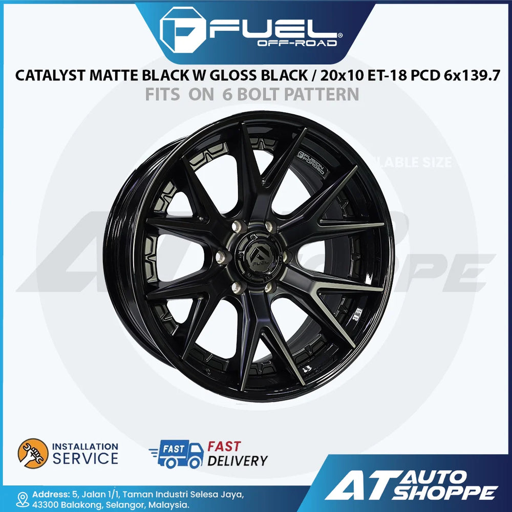 Fuel Off Road Fusion Forge Catalyst 20x10 ET-18 6x139.7 Matte Black Wheel