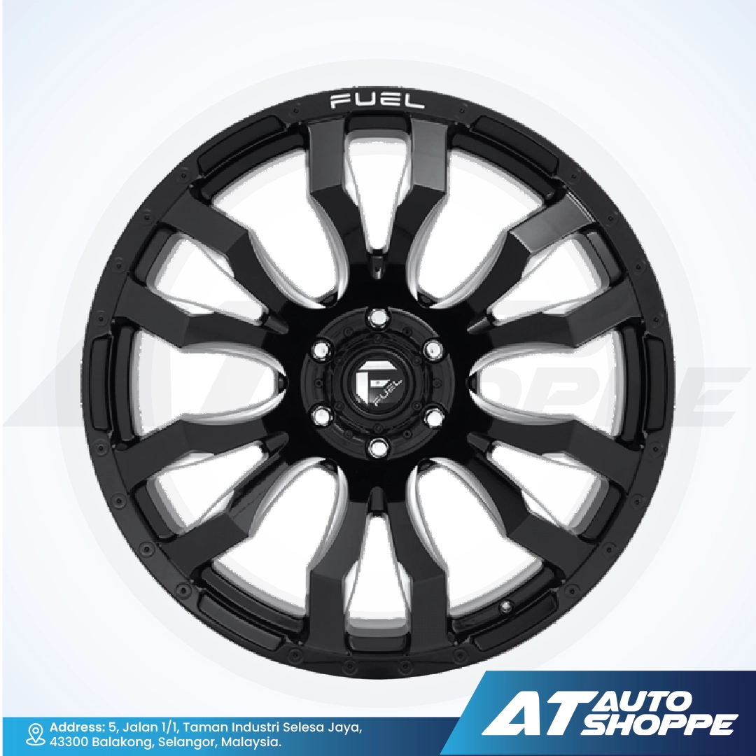 Fuel Off Road Blitz-Gloss Black/Milled 18x9 ET-12 6x139.7 (1 Piece)