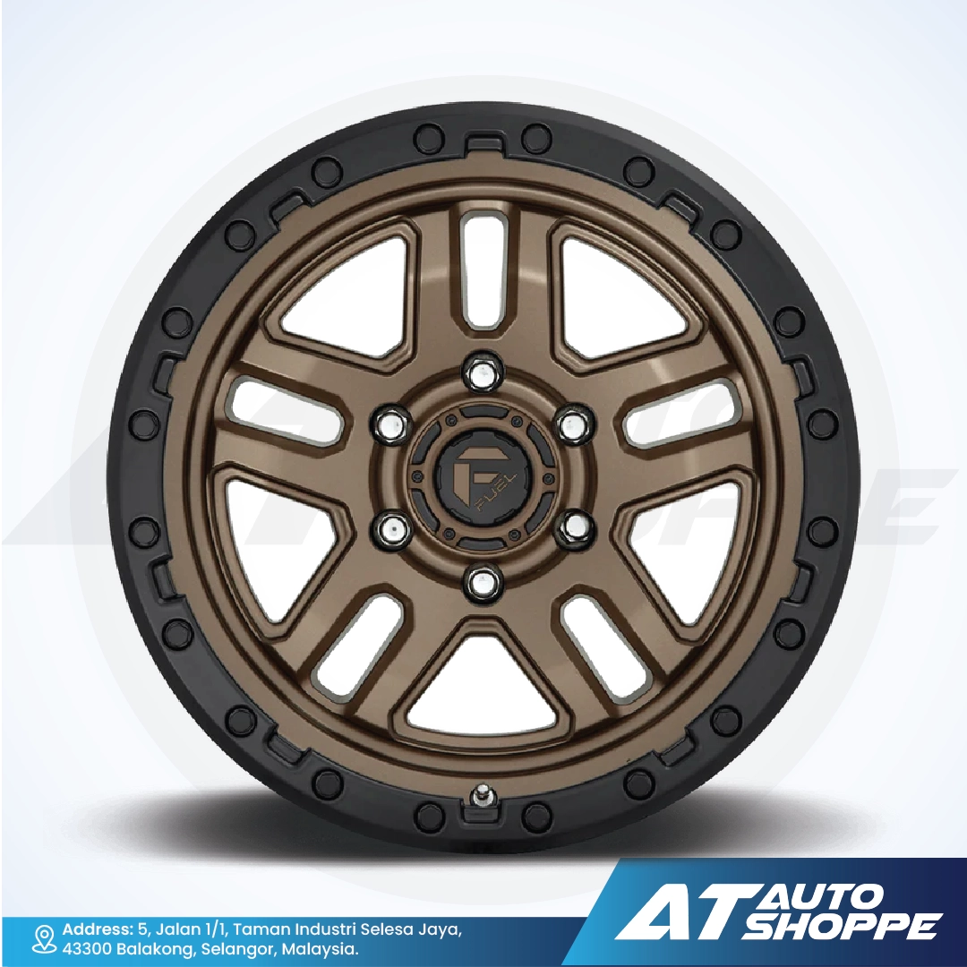 Fuel Off Road Ammo-Matte Bronze/Black Ring 18x9 ET1 6x139.7 (1 Piece)