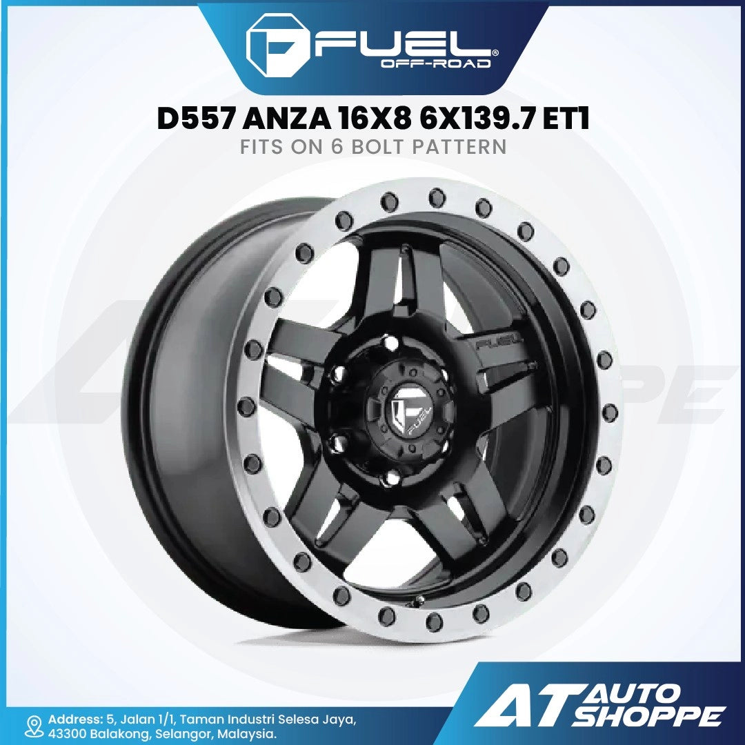 Fuel Off Road Anza-Matte Black/Anthracite Lock Ring 16x8 ET1 6x139.7 (1 Piece)
