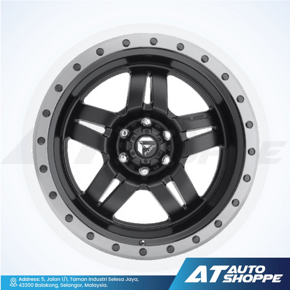 Fuel Off Road Anza-Matte Black/Anthracite Lock Ring 16x8 ET1 6x139.7 (1 Piece)