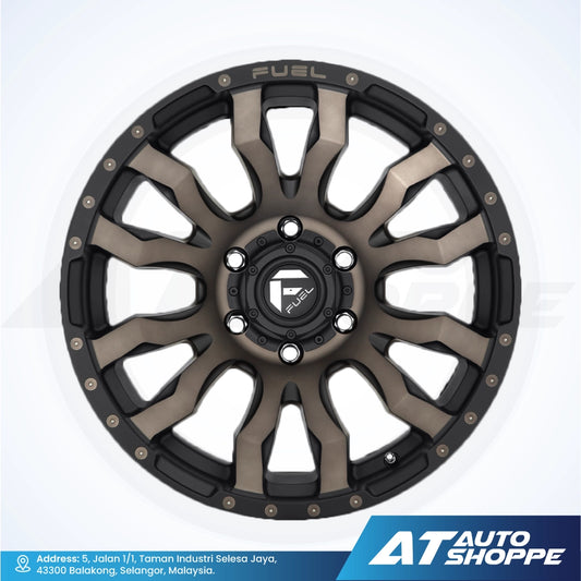 Fuel Off Road Blitz-Matte Black Machined/Tint Clear 20x10 ET-18 6x139.7 (1 Piece)