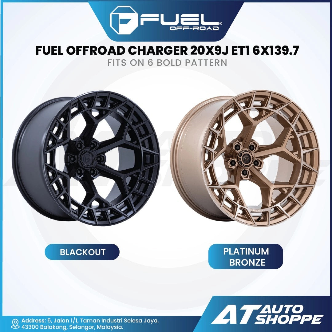 Fuel Off Road Charger 20X9J ET1 6x139.7 (1 Piece)