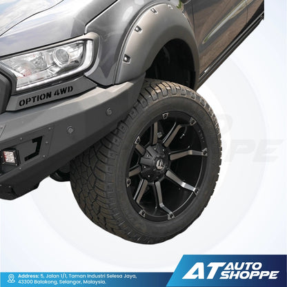 Fuel Off Road Coupler-Matte Black Machined DDT 20x12 ET-44 6x139.7 (1 Piece)