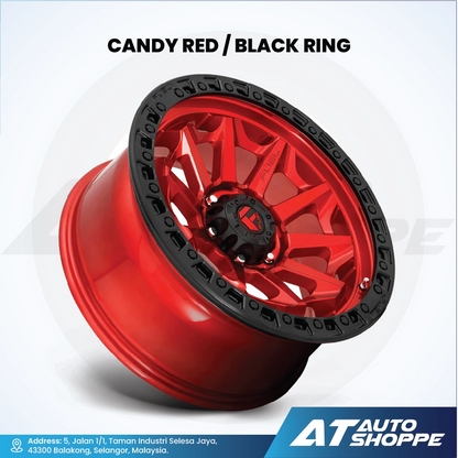 Fuel Off Road Covert-Candy Red / Black Ring 20x9 ET1 6x139.7 (1 Piece)