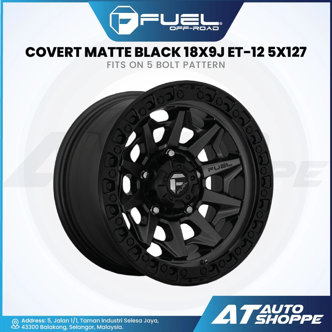 Fuel Off Road Covert-Matte Black 18X9J ET-12 5x127 (1 Piece)