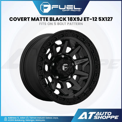 Fuel Off Road Covert-Matte Black 18X9J ET-12 5x127 (1 Piece)