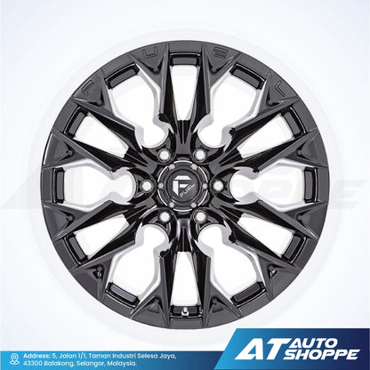 Fuel Off Road Flame 6-Gloss Black Milled 20x10 ET-18 6x139.7 (1 Piece)