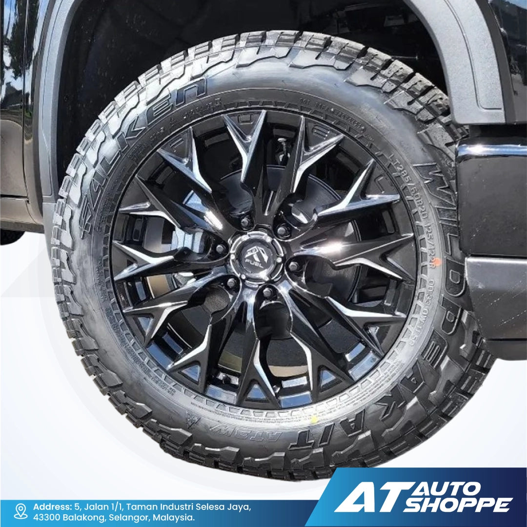 Fuel Off Road Flame 6-Gloss Black Milled 20x10 ET-18 6x139.7 (1 Piece)