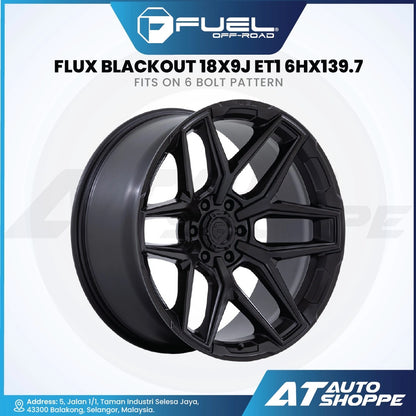 Fuel Off Road Flux-Blackout 18x9 ET1 6x139.7 (1 piece)