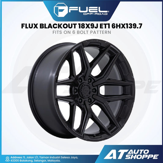 Fuel Off Road Flux-Blackout 18x9 ET1 6x139.7 (1 piece)