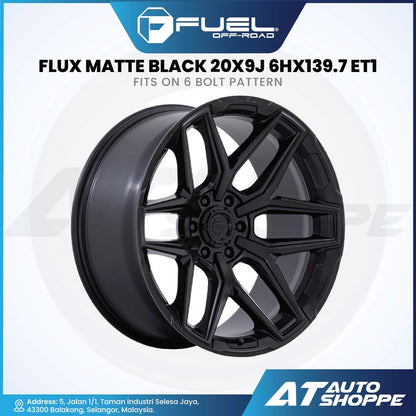 Fuel Off Road Flux-Matte Black 20x9 ET1 6x139.7 (1 piece)