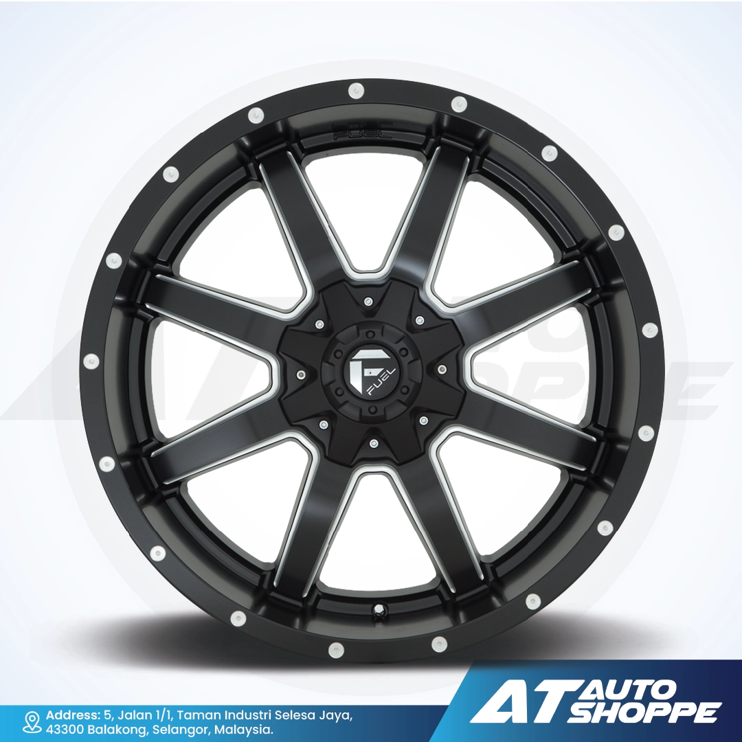 Fuel Off Road Maverick-Matte Black / Mill 20x10 ET-18 6x139.7 / 6x135 (1 Piece)