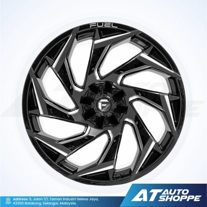 Fuel Off Road Reaction-Gloss Black/Milled 22x12 ET-44 6x139.7 (1 Piece)
