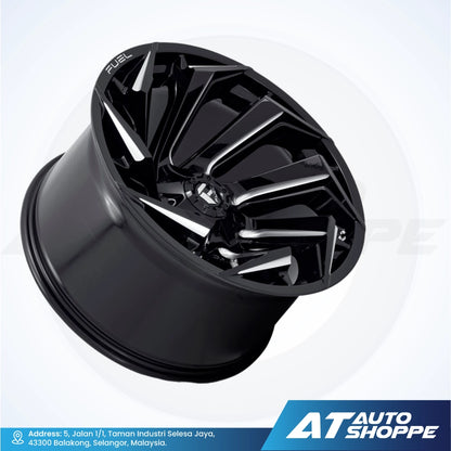Fuel Off Road Reaction-Gloss Black/Milled 22x12 ET-44 6x139.7 (1 Piece)