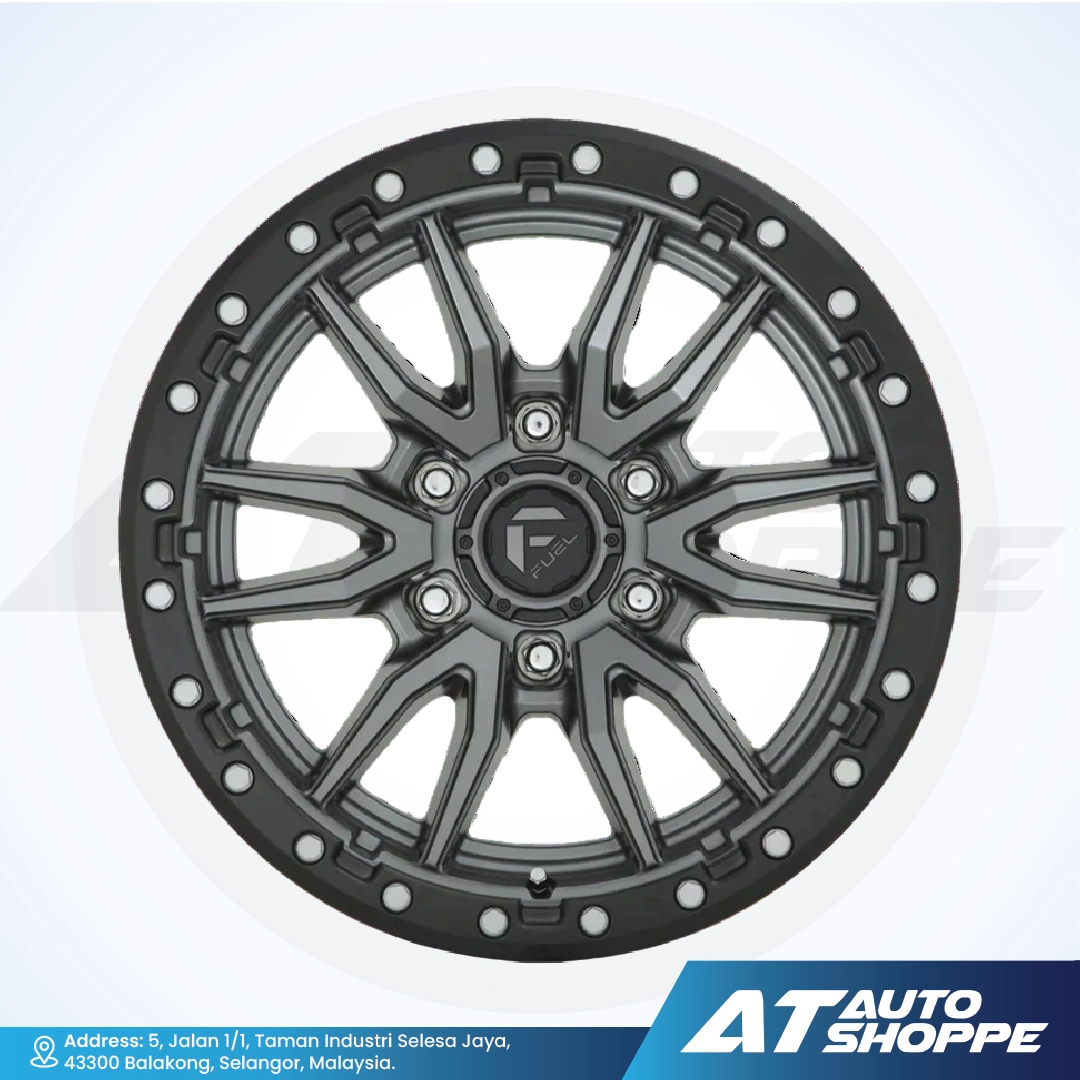 Fuel Off Road Rebel-Gun Metal Black Ring 18x9 ET1 6x139.7 (1 Piece)