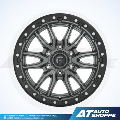 Fuel Off Road Rebel-Gun Metal Black Ring 18x9 ET1 6x139.7 (1 Piece)