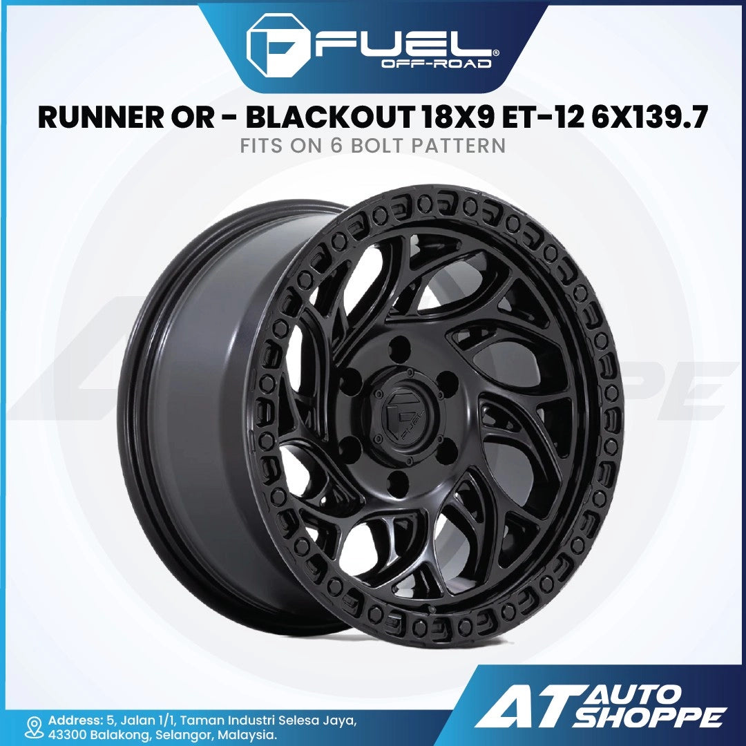 Fuel Off Road Runner Or-Blackout 18X9 ET-12 6X139.7 (1 piece)