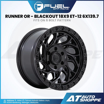 Fuel Off Road Runner Or-Blackout 18X9 ET-12 6X139.7 (1 piece)