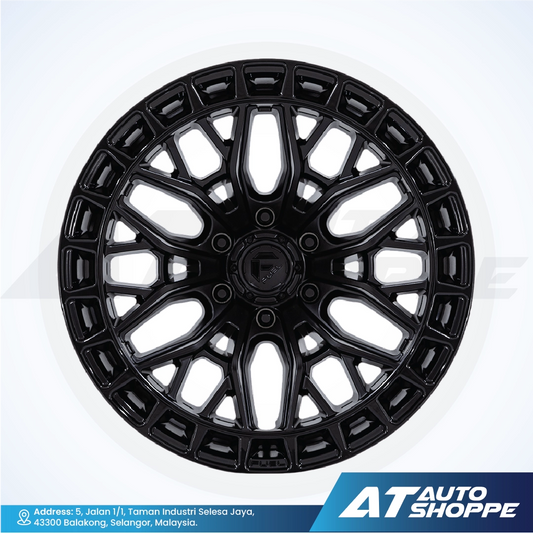 Fuel Off Road Sigma-Blackout/Gloss Black Lip 20X9J ET1 6x139.7 (1 Piece)