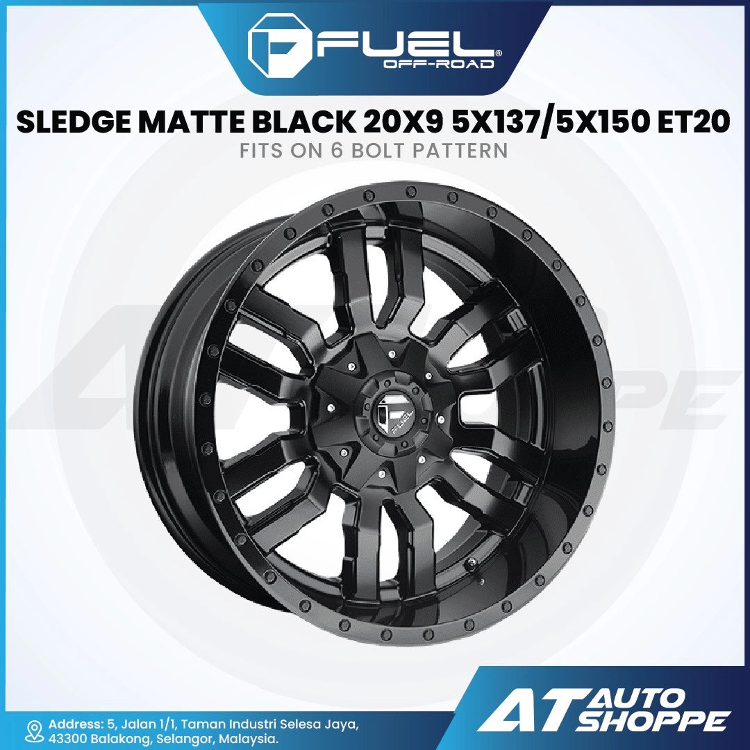 Fuel Off Road Sledge-Matte Black 20x9 5x137/5x150 ET20 (1 Piece)