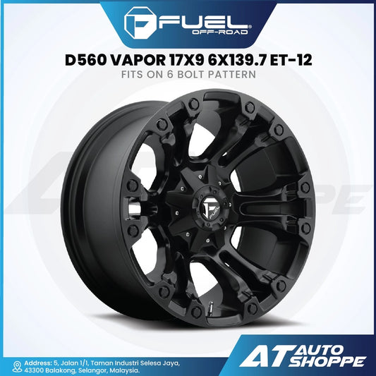 Fuel Off Road Vapor-Matte Black 17x9 ET-12 6x139.7 (1 piece)