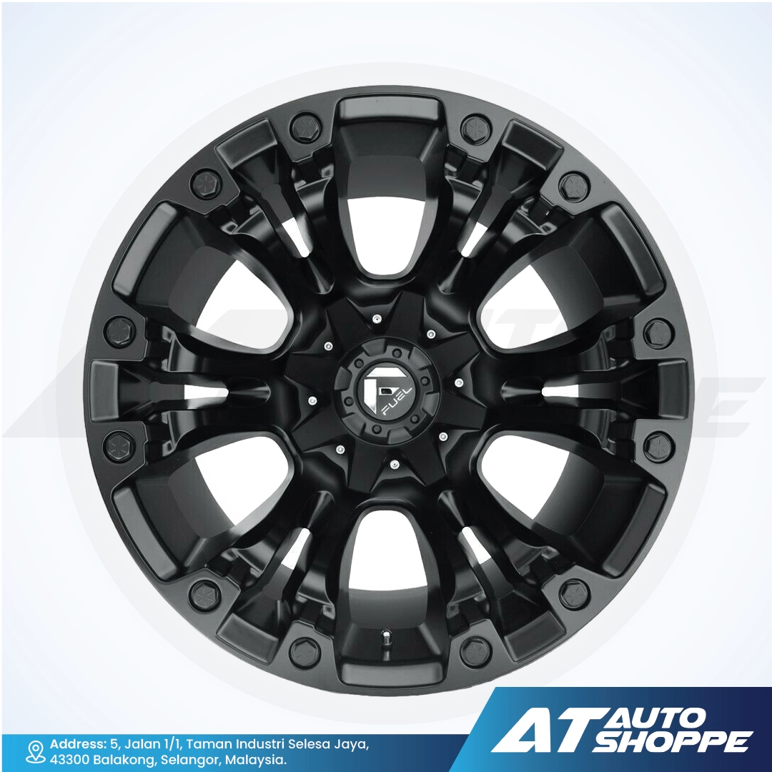 Fuel Off Road Vapor-Matte Black 17x9 ET-12 6x139.7 (1 piece)