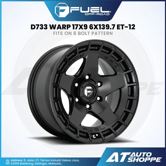 Black off-road wheel with 'Fuel Off-Road' branding on a white background
