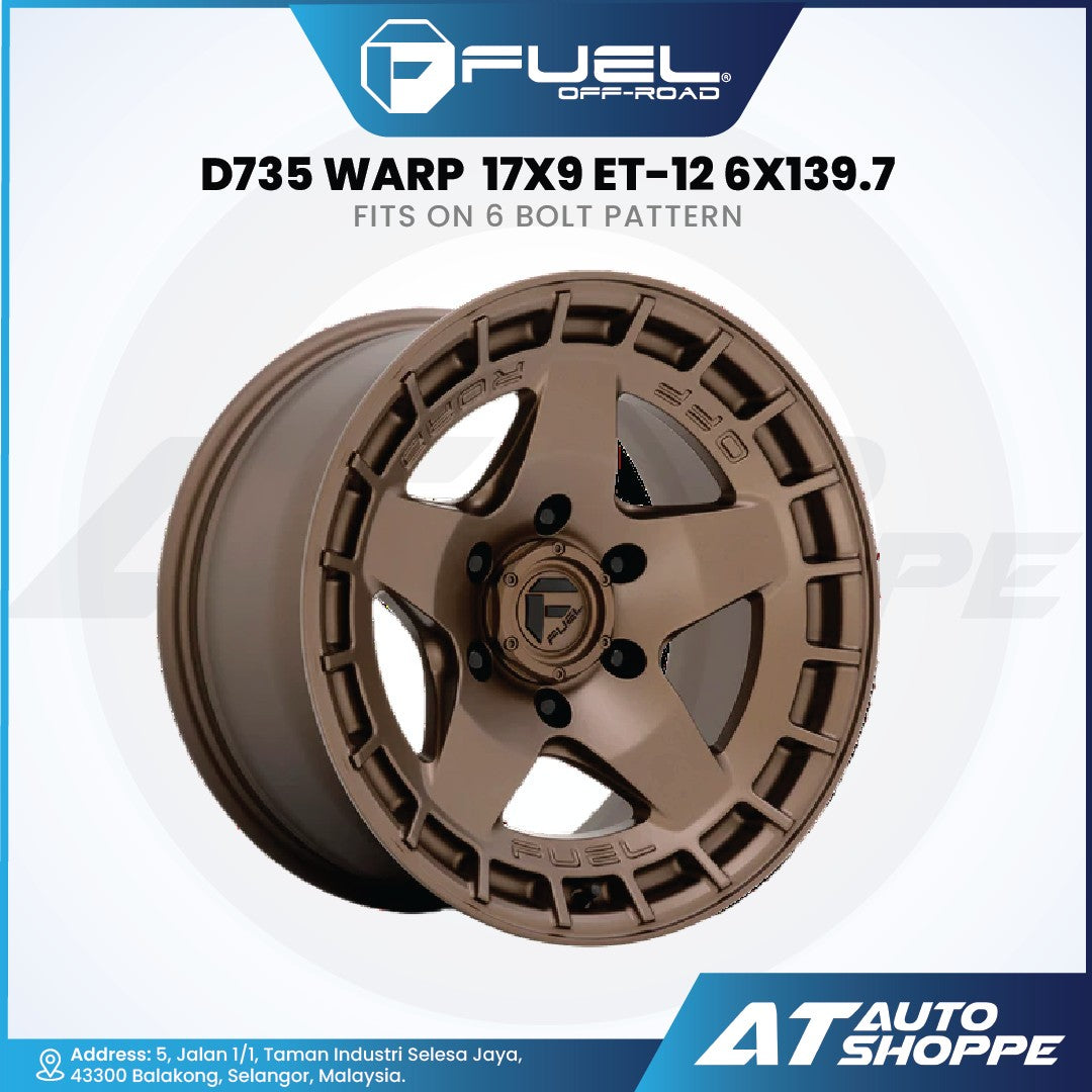 Fuel off-road wheel with specifications on a white background