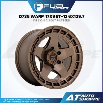 Fuel off-road wheel with specifications on a white background