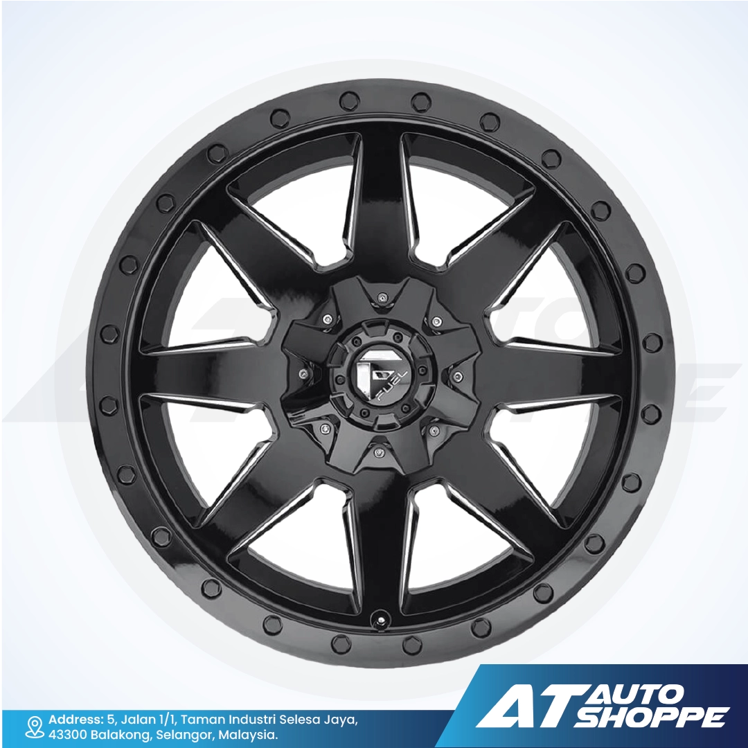 Fuel Off Road Wildcat-Gloss Black Milled 20x9 ET20 6x139.7 (1 Piece)
