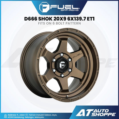 Fuel Off Road Shok-Matte Bronze 20x9 ET1 6x139.7 (1 piece)