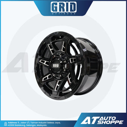 GRID Offroad GD12 Gloss Black Milled 18x9 ET0 6x135/139.7 (1 Piece)