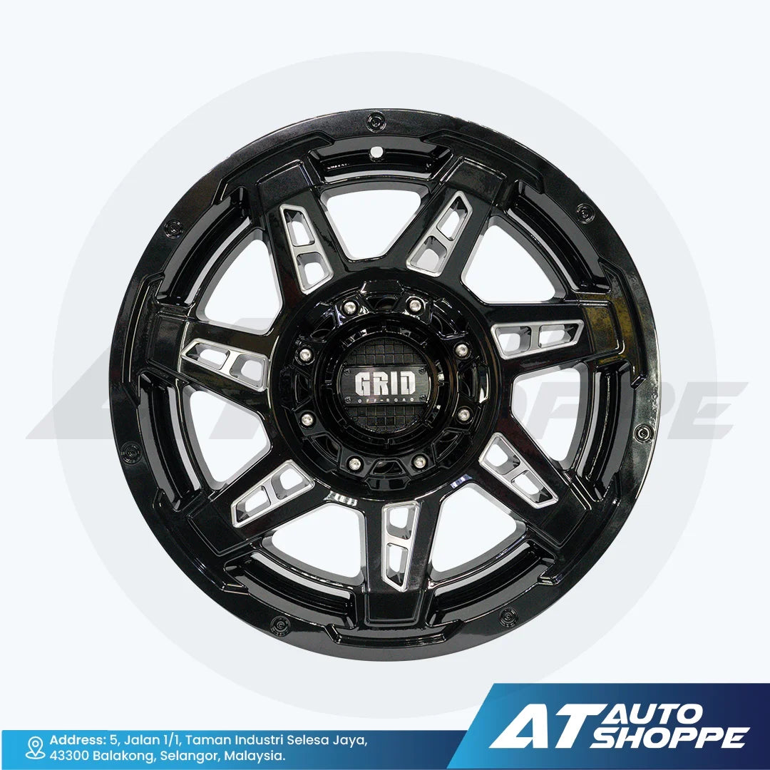 GRID Offroad GD12 Gloss Black Milled 18x9 ET0 6x135/139.7 (1 Piece)