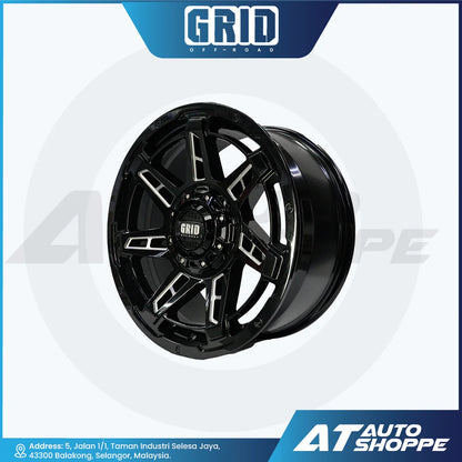 GRID Offroad GD12 Gloss Black Milled 20x9 ET15 6x135/139.7 (1 Piece)
