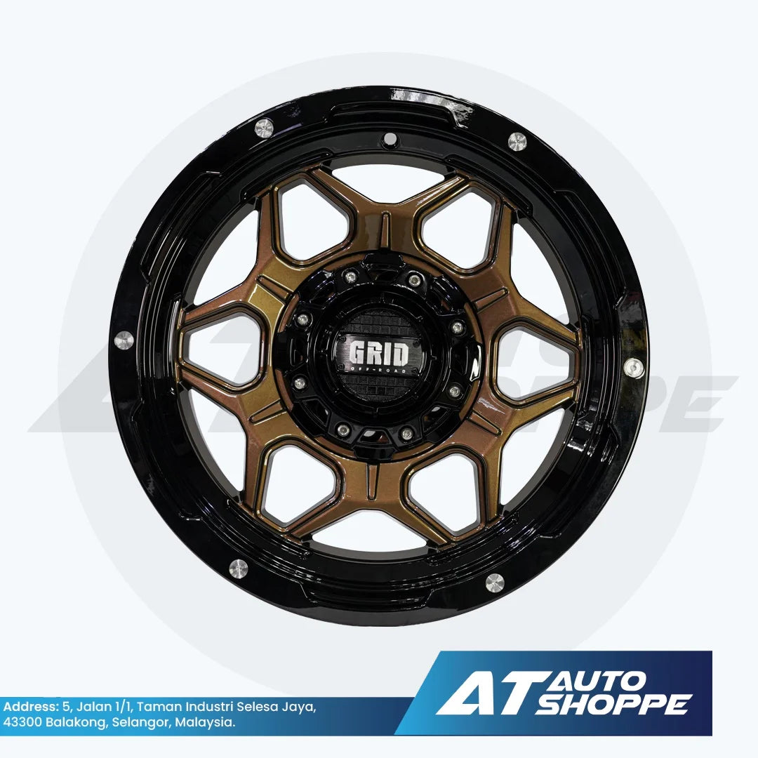 GRID Offroad GD16 Gloss Bronze Black 17x9 ET15 6x135/139.7 (1 Piece)