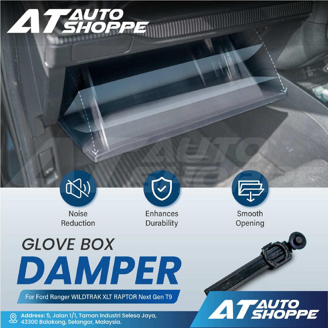 Ford Genuine Accessories Glove Box Damper for Ford Ranger Next Gen T9 XLT Raptor Wildtrak