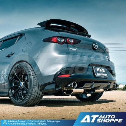 HKS Legal Dual Exit Carbon Fiber Muffler Exhaust for Mazda 3 (2019-Current)