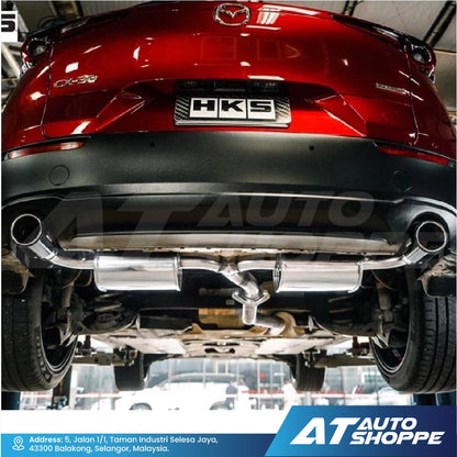 HKS Legal Dual Exit Carbon Fiber Muffler Exhaust for Mazda CX30 2019-Current