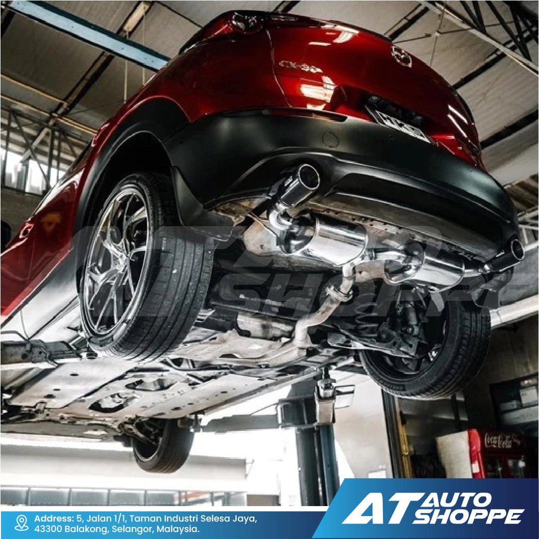 HKS Legal Dual Exit Carbon Fiber Muffler Exhaust for Mazda CX30 2019-Current