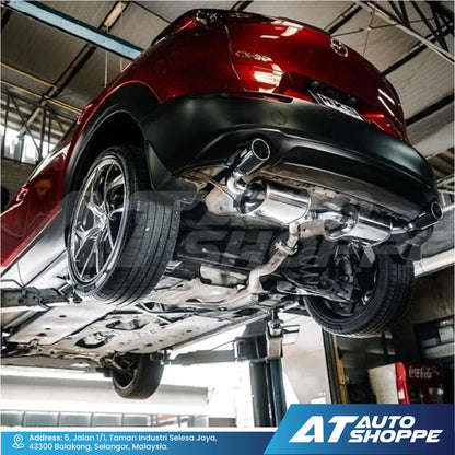HKS Legal Dual Exit Carbon Fiber Muffler Exhaust for Mazda CX30 2019-Current