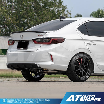 HKS Legal Single Exit Carbon Fiber Muffler Exhaust for Honda City RS GN1 Sedan (2019-Current)