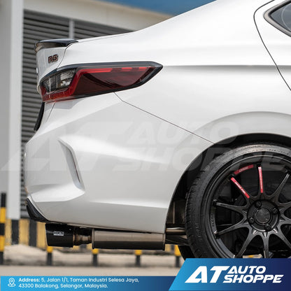 HKS Legal Single Exit Carbon Fiber Muffler Exhaust for Honda City RS GN1 Sedan (2019-Current)