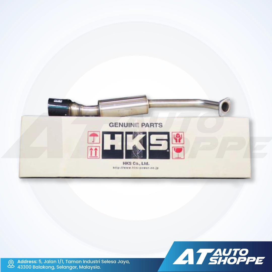 HKS Legal Single Exit Carbon Fiber Muffler Exhaust for Suzuki Swift (2018-Current)