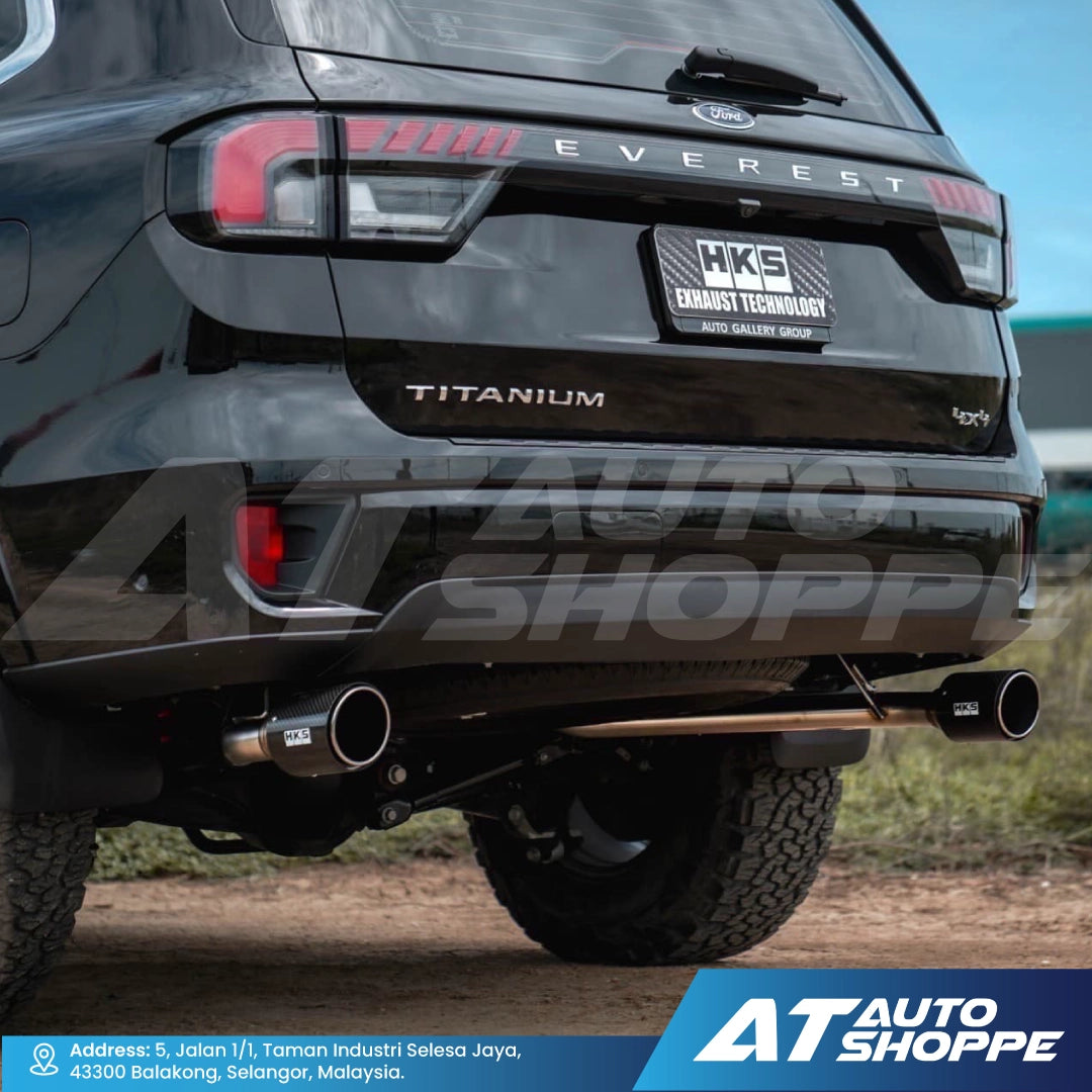 HKS Legamax Dual Exit Carbon Fiber Muffler Exhaust for Ford Everest Next Gen 2022-Current