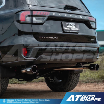 HKS Legamax Dual Exit Carbon Fiber Muffler Exhaust for Ford Everest Next Gen 2022-Current